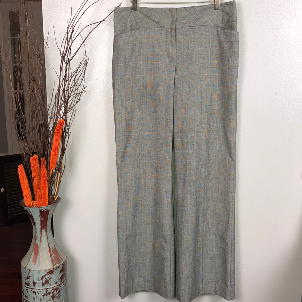 Loft wide leg plaid trousers P109